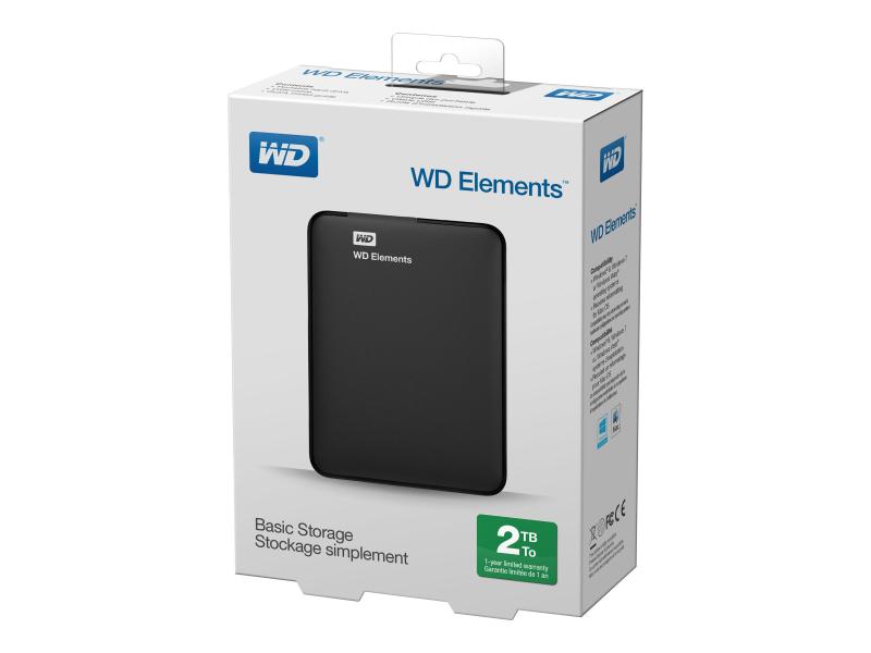 WD Elements Bærbar Harddisk 2TB - USB 3.0 - Afbetaling