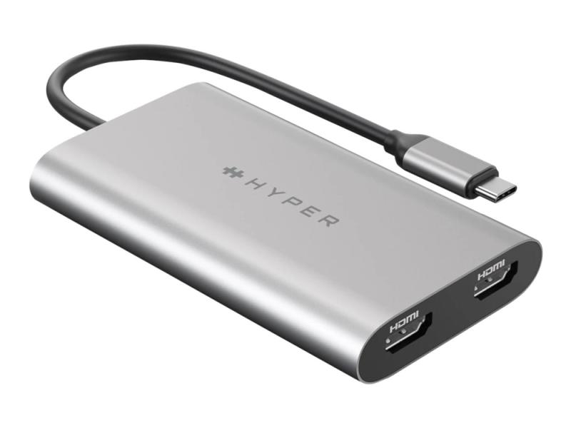 Hyperdrive Dual Videoadapter - 24 Pin USB-C til HDMI
