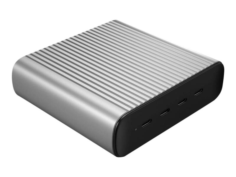 Hyperjuice Strømforsyningsadapter 245W med 4 stik - Sølv