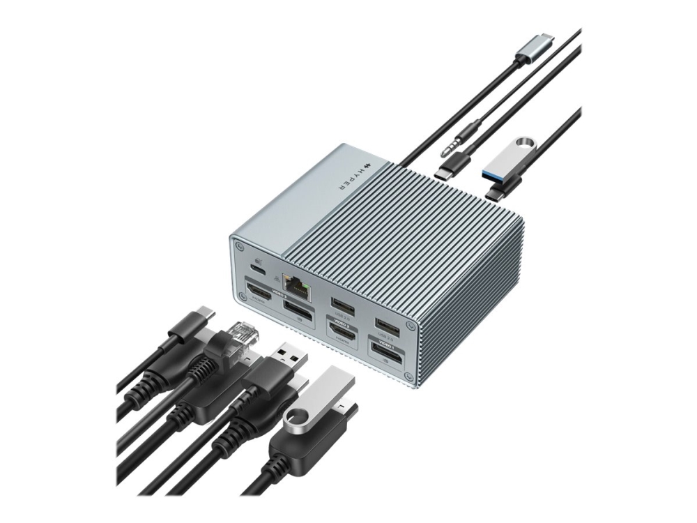 Hyperdrive Gen2 Dockingstation med USB-C og 2 HDMI, 2 DP