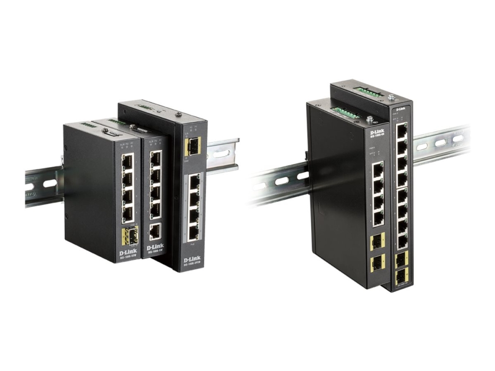 D Link 4 Port Gigabit Industrial Switch Including 2 X 100 1000m Sfp fra D-link Systems med Afbetaling