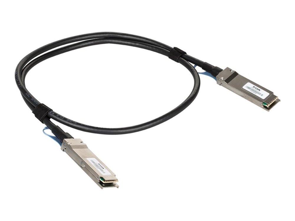 D Link   100gbase Kabel Til Direkte Påsætning   Qsfp28 Til Qsfp28   Passivt   Sort fra D-link Systems med Afbetaling