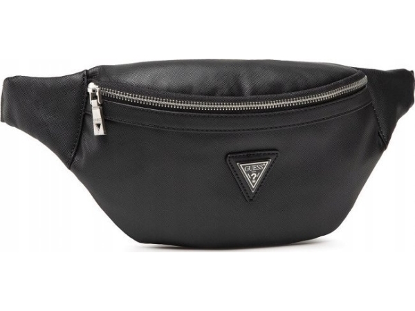 , Certosa, Synthetic Leather, Textile Fanny Pack, Hmcrts P1330, Black, 28 X 14 X 8 Cm, For Men For Men fra Guess med Afbetaling