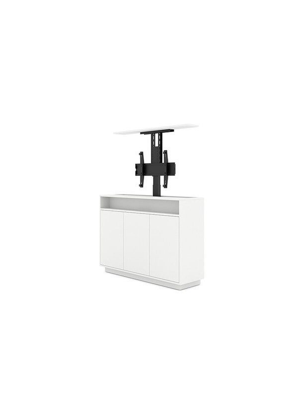 M   Cabinet Unit   Lift   For Lcd 55" Display   Speaker   White 50 Kg 55" 200 X 200 Mm fra Multibrackets med Afbetaling